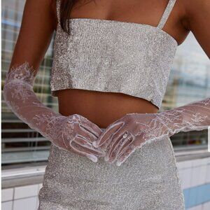 12th Tribe Shira River Rhinestone crop top